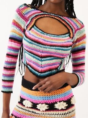 NWT Tach Clothing Mimi Crochet Top